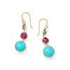 Small 3-Stone Drop Earrings