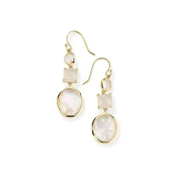 3-Stone Drop Earrings