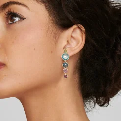5-Stone Icicle Drop Earrings