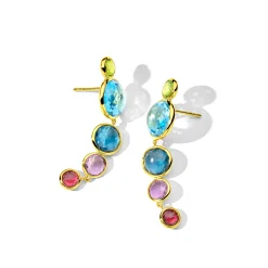 5-Stone Icicle Drop Earrings