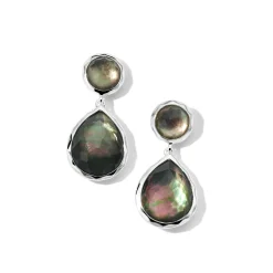 2-Stone Snowman Post Earrings