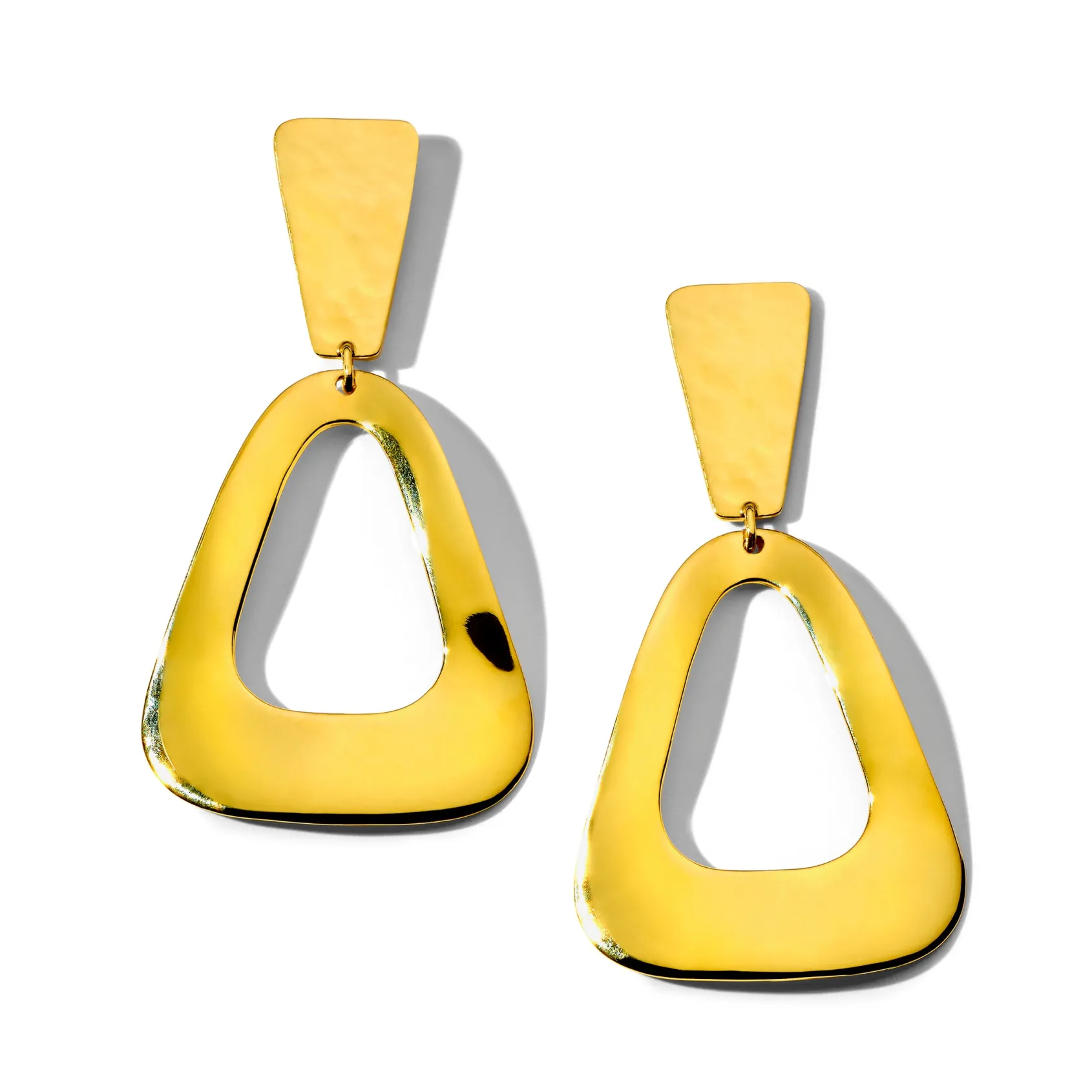 Textured Open Disc Post Earrings