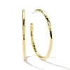 Thin Large Hammered Hoop Earrings