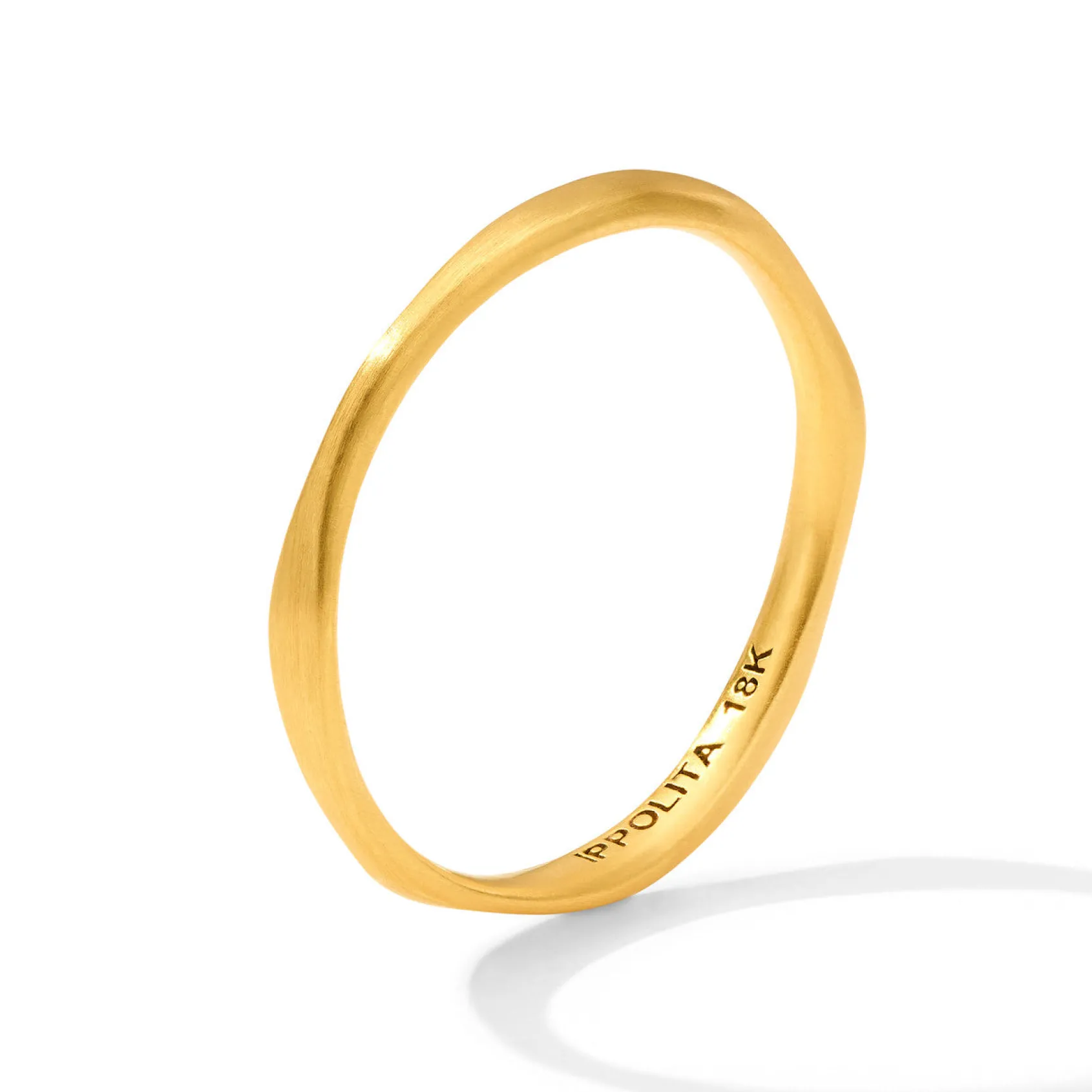 Thin Matte Squiggle Ring