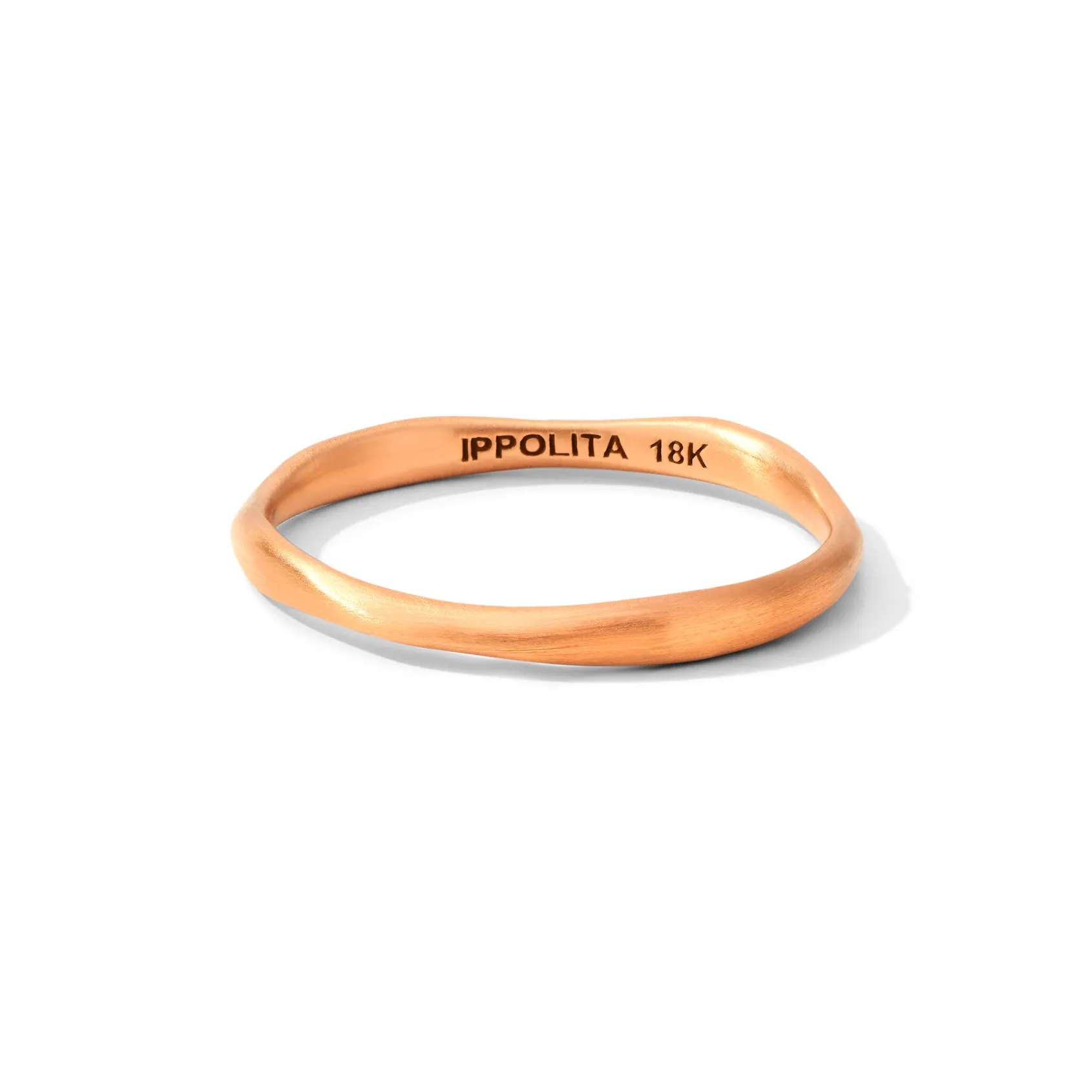 Thin Matte Squiggle Ring
