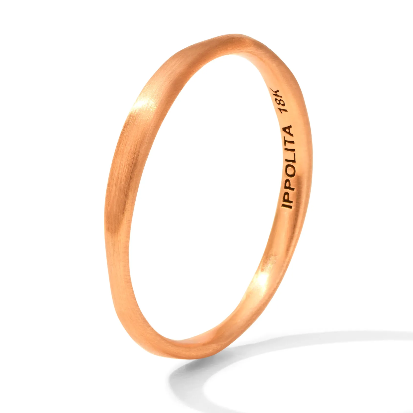 Thin Matte Squiggle Ring