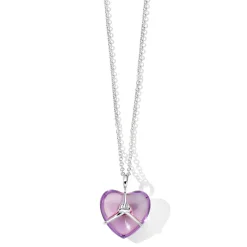 Wrapped Heart Pendant Necklace 30"